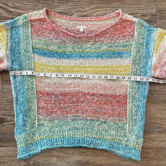 Anthropologie Pilcro Multi-Color Beach Sweater Women's Size Large Rainbow EUC - Picture 6 of 10